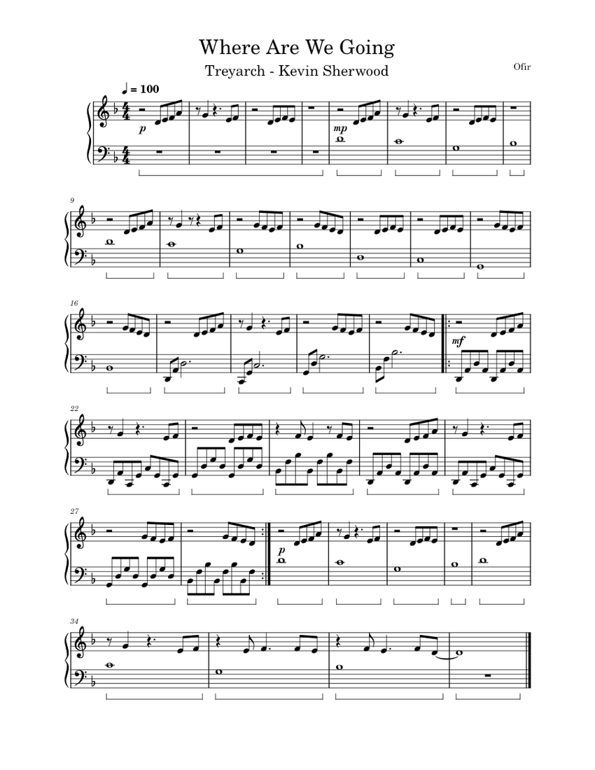 Where Are We Going Call of Duty Zombies Sheet music for Piano (Solo
