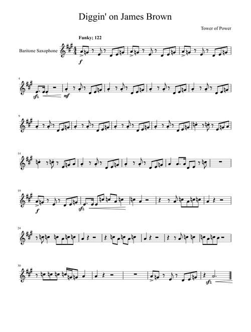 Diggin' on James Brown (Bari Sax)