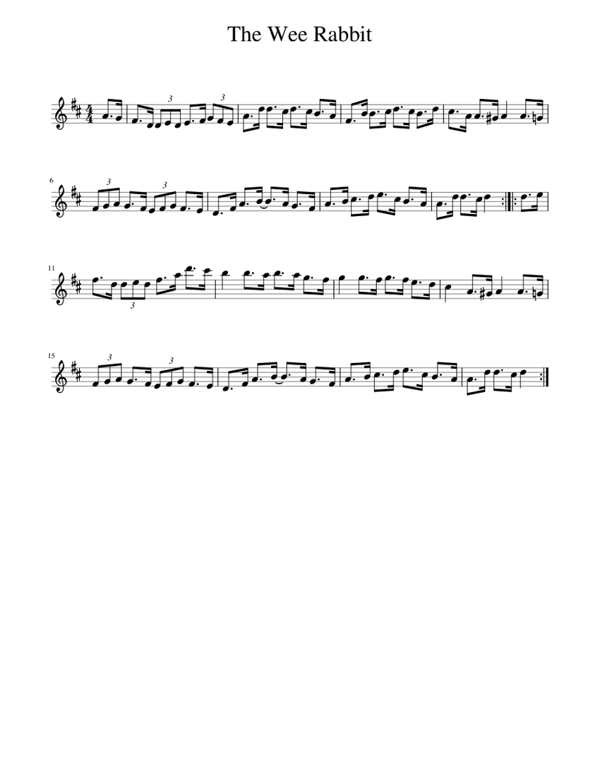 Wee Rabbit The Wee Rabbit Sheet music for Piano (Solo) | Musescore.com