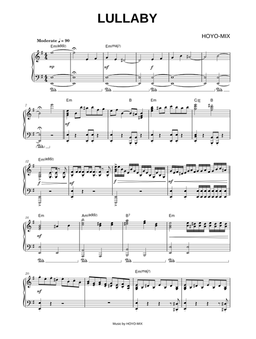 Lullaby - HOYO-MiX (Piano)