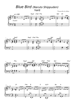 Blue bird - Naruto Sheet Music for Piano (Solo) | MuseScore.com