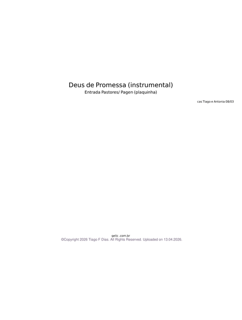 Deus de Promessa – Toque no Altar