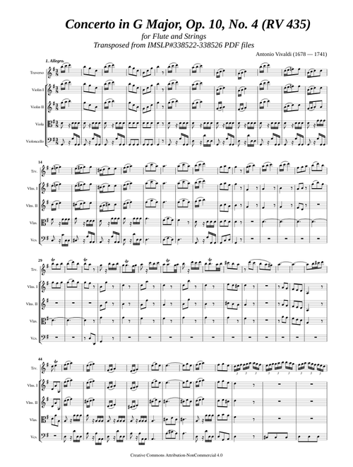Vivaldi, A. _ Flute Concerto G-Dur, Op.10, No.4 (RV 435)