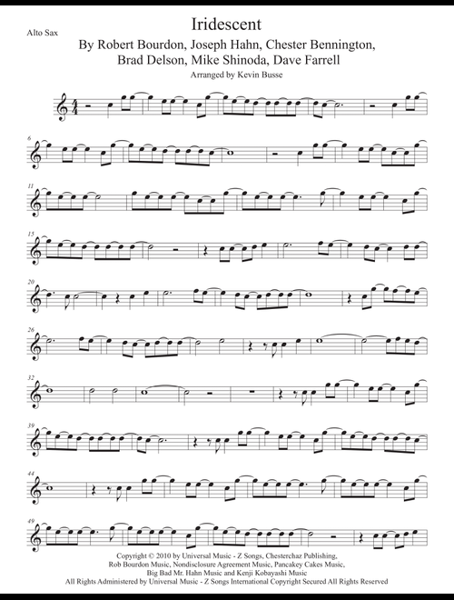 Iridescent (Arr. Kevin Busse) - Linkin Park (Alto Sax Solo)