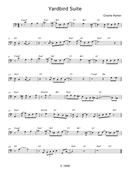 Yardbird suite - Charlie Parker