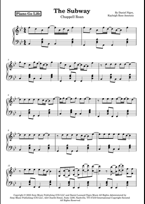 Play Official Version Of The Subway Sheet Music By Chappell Roan For 