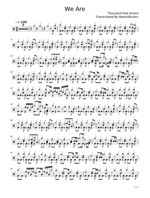 We Are - Thousand Foot Krutch (Drums)