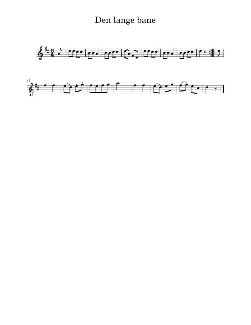 Den lange bane Sheet music for Violin (Solo) | Musescore.com