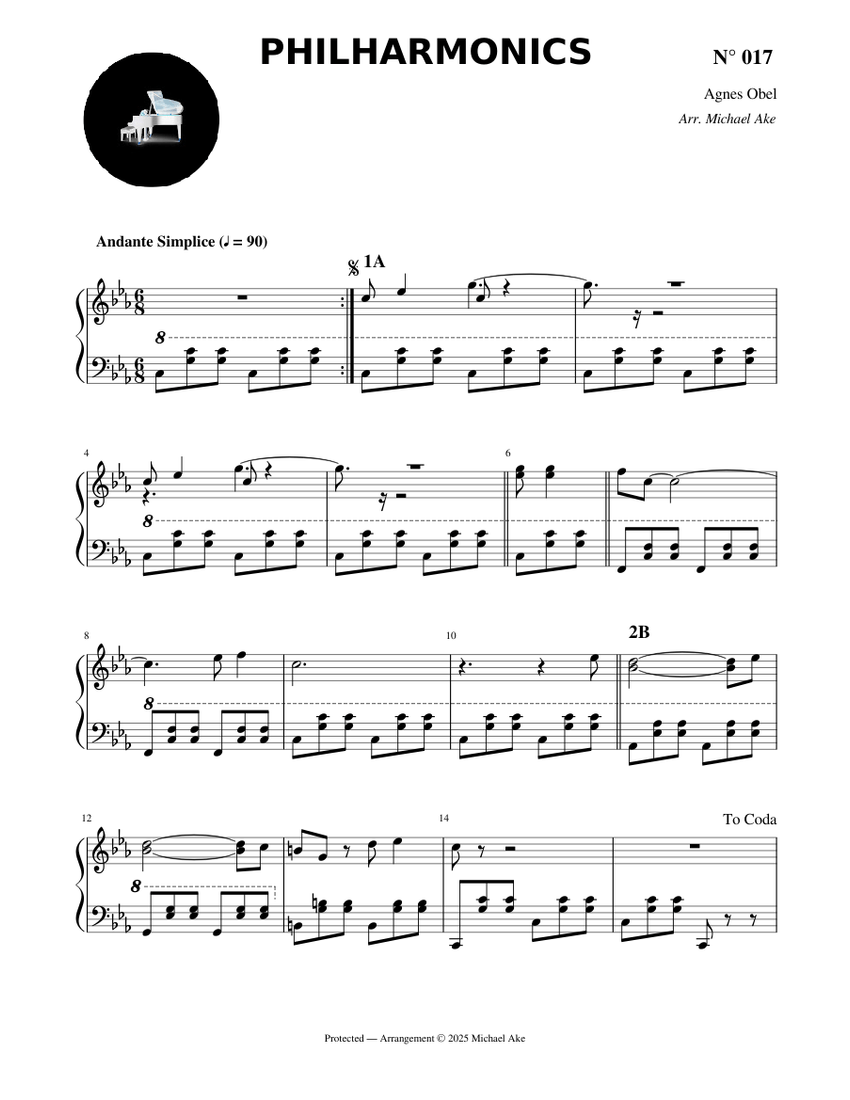 Philharmonics Agnes Obel Sheet music for Piano (Solo)