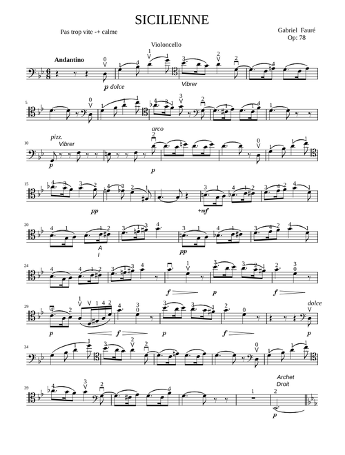 Sicilienne, Op.78 – Gabriel Fauré