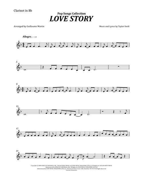 Love Story (Arr. Guillaume Martin) - Taylor Swift (Clarinet Solo)