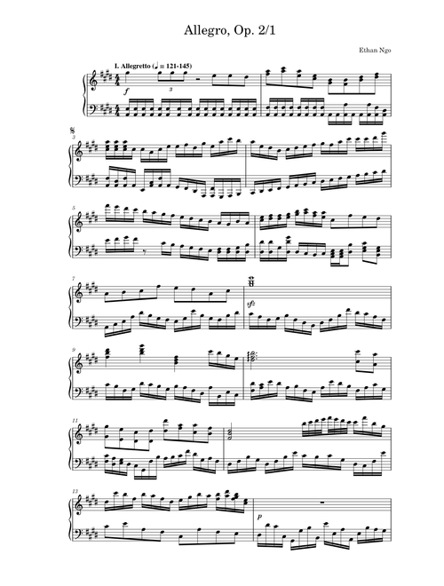 Allegro Op. 2