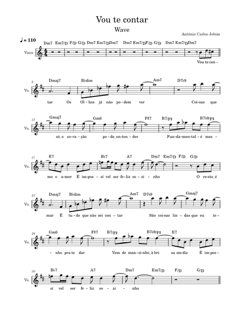 Antonio Carlos Jobim - Vou te contar (Wave)