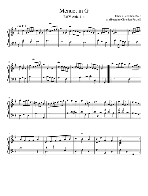 Menuet in G