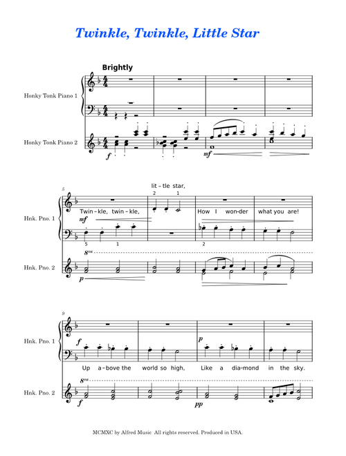 Twinkle, Twinkle, Little Star (Duet)