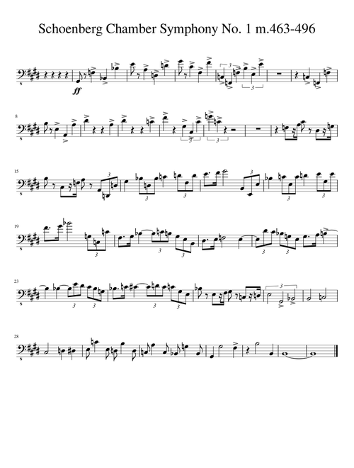 Schoenberg Chamber Symphony No. 1 m.463-496