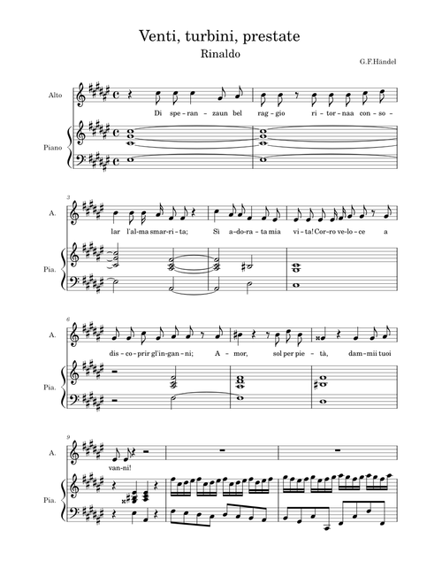 Venti turbini - Rinaldo, HWV 7b – Georg Friedrich Händel