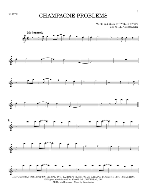 champagne problems - Taylor Swift (Flute Solo)