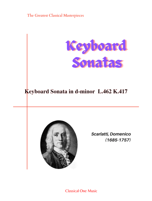 Scarlatti-Sonata in d-minor L.462 K.417(piano) (Arr. MPS) (Piano Solo)
