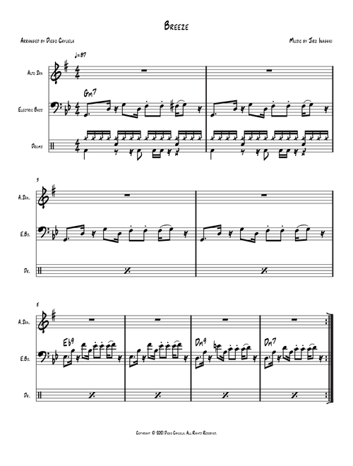 Breeze (Arr. Diego Cayuela) - Jiro Inagaki & Soul Media (Lead Sheet - Fake Book)