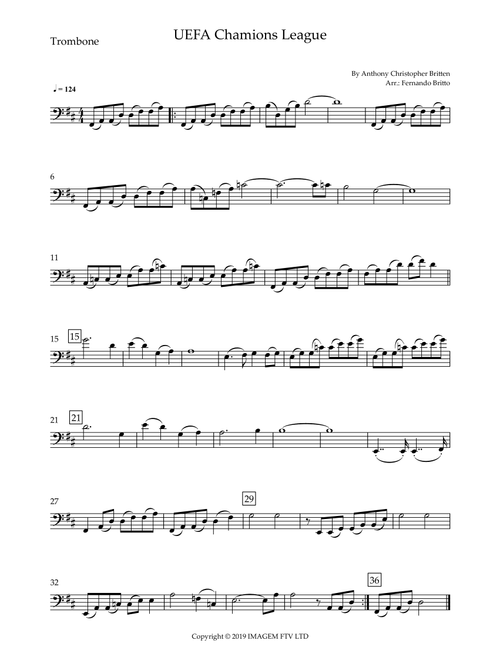Uefa Champions League Team (Arr. Fernando Britto) - Anthony Christopher Britten (Trombone Solo)