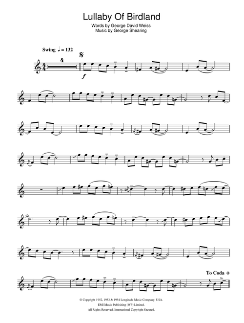 Lullaby Of Birdland - Ella Fitzgerald (Alto Sax Solo)