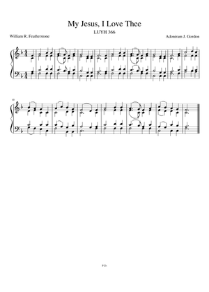 My Jesus, I Love Thee (LUYH 366) Sheet Music with Chords for
