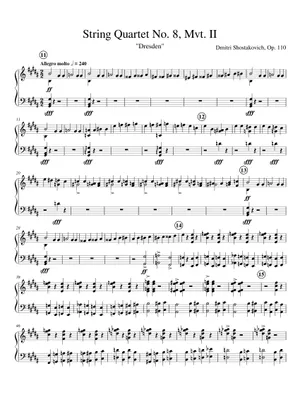 String Quartet No. 8 Sheet music for Saxophone alto String Quartet No. 8 Sheet music for Saxophone alto