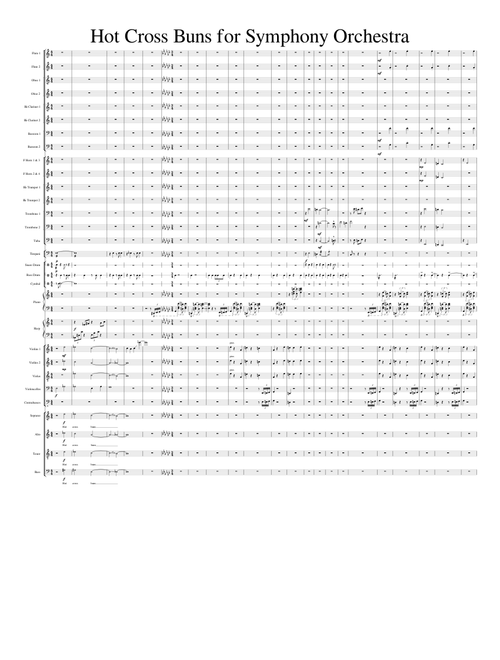 Hot Cross Buns for Symphony Orchestra