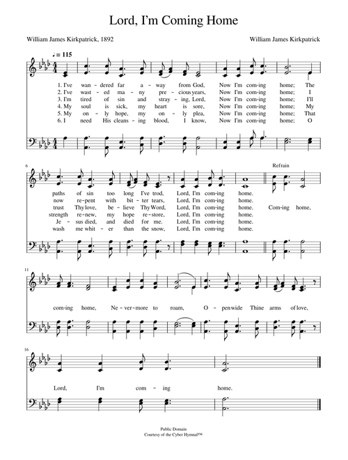 Lord, i’m coming home - William J. Kirkpatrick