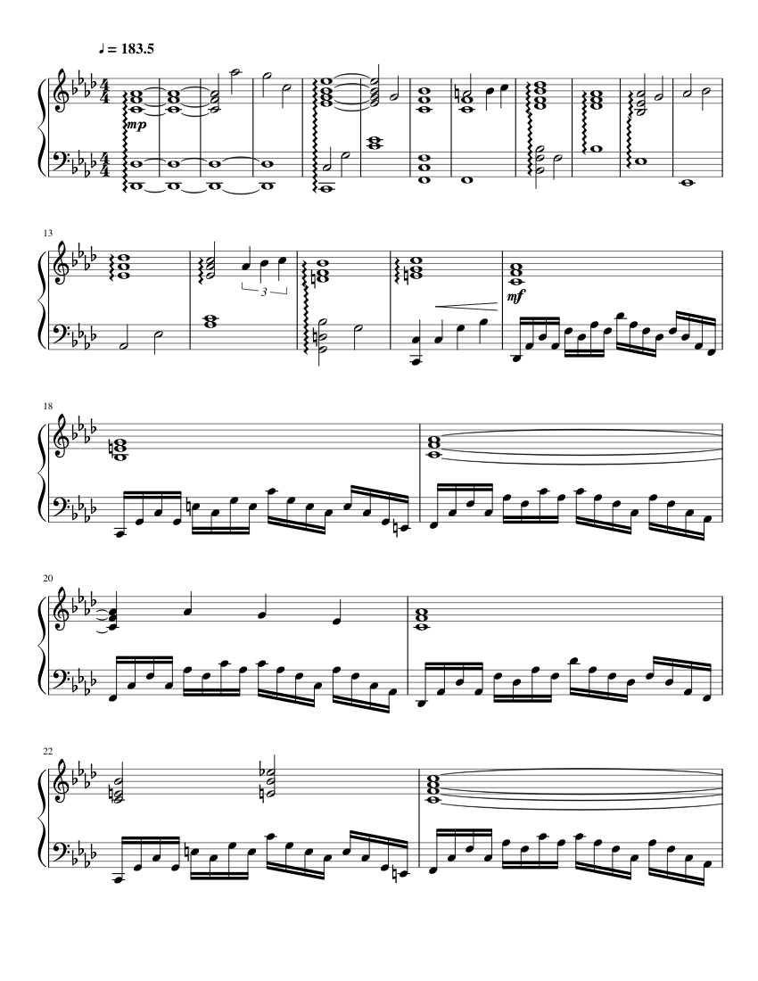 Anima - xi Sheet music for Piano (Solo) | Musescore.com