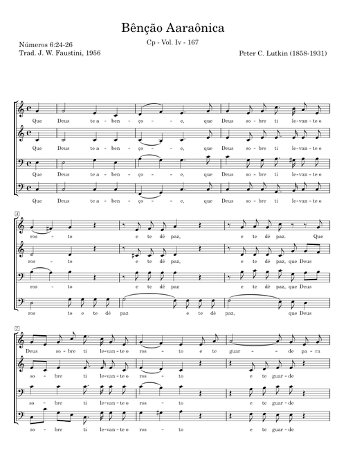 BÊNÇÃO AARAÔNICA - Peter C. Lutkin