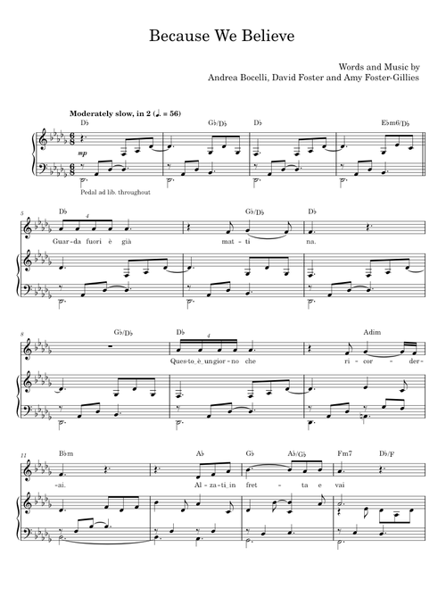 Because We Believe - Andrea Bocelli, Andrea Bocelli & Sarah Brightman