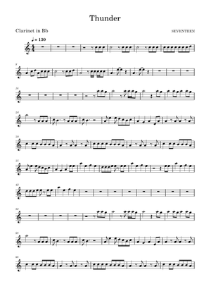 Play Official version of Thunder Sheet Music by SEVENTEEN
