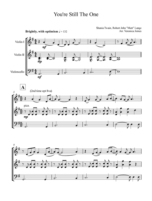 You're Still The One (Arr. Veronica Joines) - Shania Twain (String Ensemble)