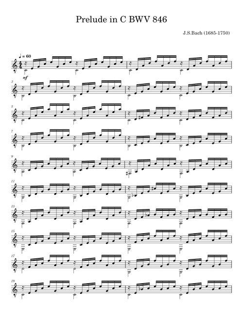 Prelude in C - J S Bach, G F Handel, W A Mozart