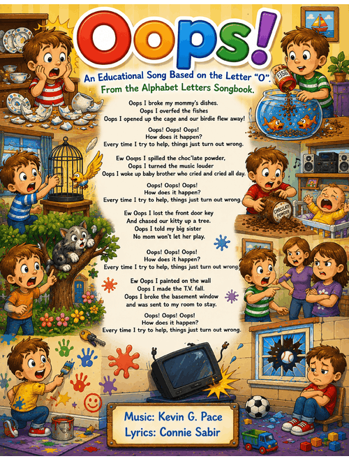 Oops! - vocal solo with piano accompaniment or piano solo - Kevin G Pace (ASCAP) Connie Sabir (Piano Vocal)
