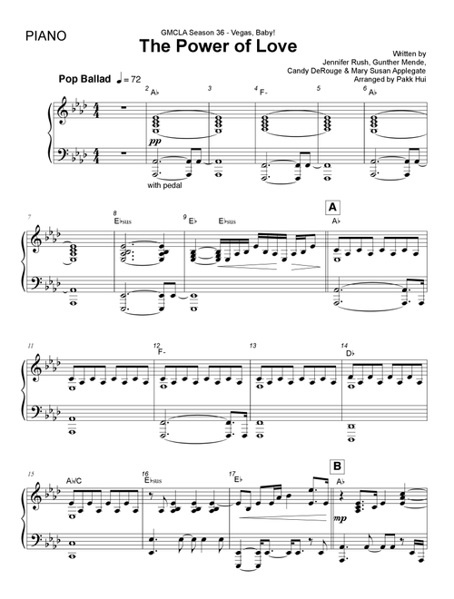The Power Of Love (Arr. Pakk Hui) - Laura Brannigan (Small Ensemble)
