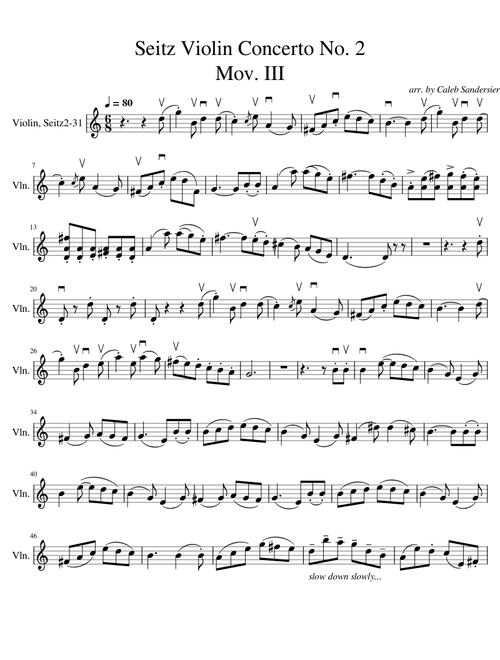 Concerto no. 2 3rd movement – Friedrich Seitz Seitz Concerto No 2 Mov 3