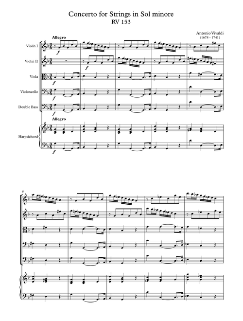 Concerto for Strings in Sol minore RV 153 - Antonio Vivaldi (Orchestra)