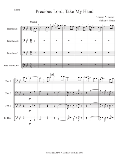 Take My Hand, Precious Lord (Arr. Nathaniel Hontz) - Thomas A Dorsey (Brass Ensemble)