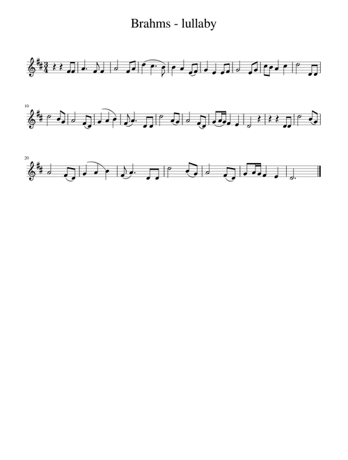 Brahms - lullaby