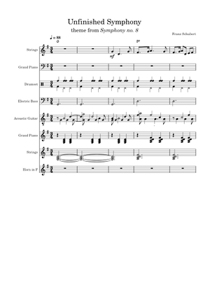Schubert Unfinished Symphony_no._8 Sheet Music for Flute