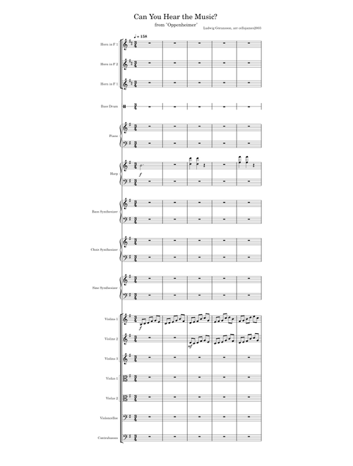 Can You Hear The Music – Ludwig Göransson (from "Oppenheimer") - Arrangement