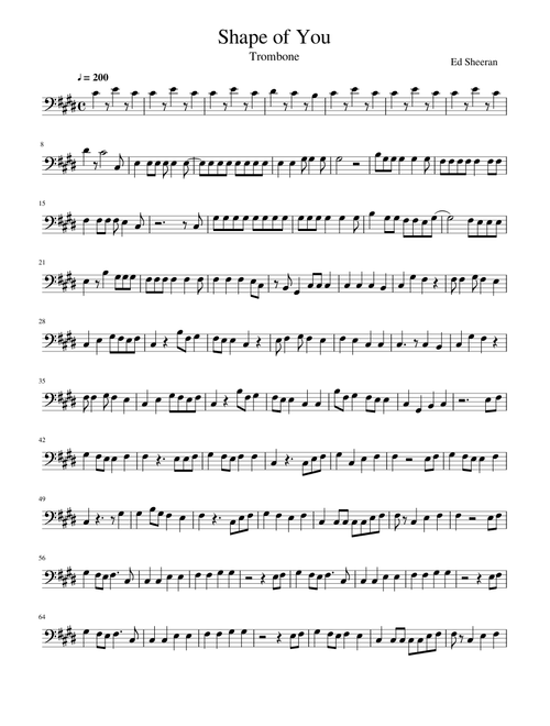 Shape of You Trombone