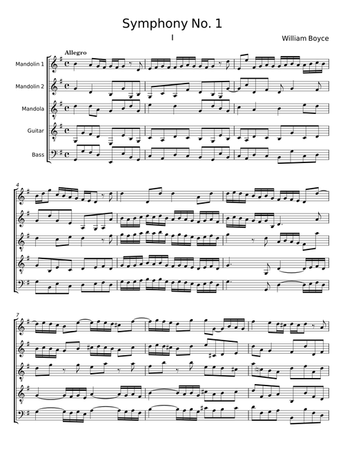 Symphony No.1 in B-flat major - William Boyce
