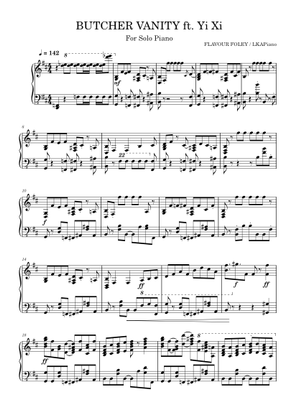 BUTCHER VANITY - Vane Lily Sheet Music for Piano (Piano Duo ...