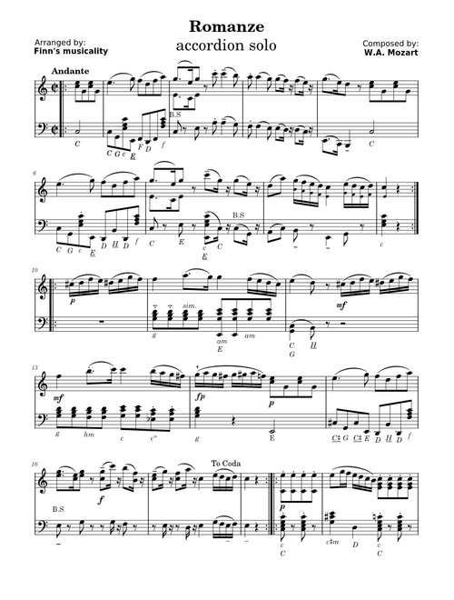 Eine kleine Nachtmusik, K.525 – Wolfgang Amadeus Mozart - II Romanze