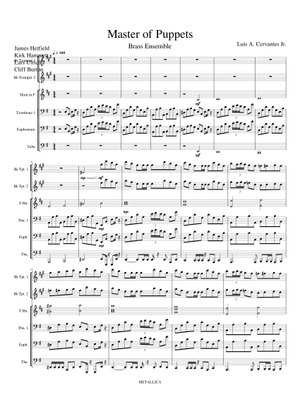 Master of Puppets Sheet Music for Tuba, Clarinet in b-flat