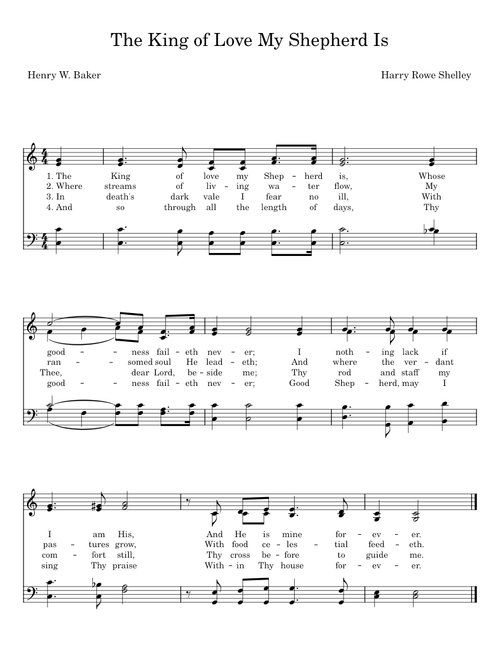 The King of Love My Shepherd Is - Harry Rowe Shelley